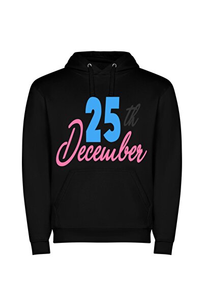 iLovePrints Festive 256 Colors Delight Φούτερ με κουκούλα σε χρώμα Μαύρο