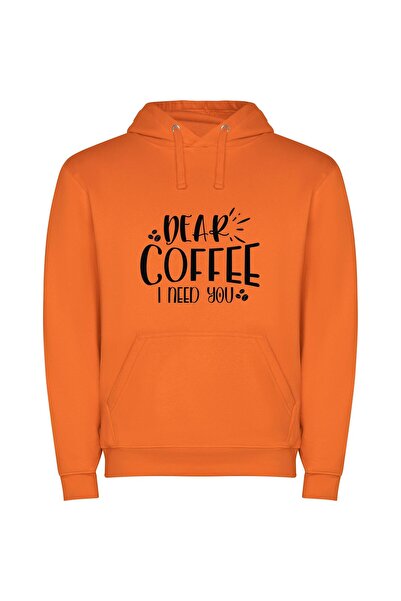iLovePrints Coffee: Essential Elixir of Life Φούτερ με κουκούλα σε χρώμα Πορτ...