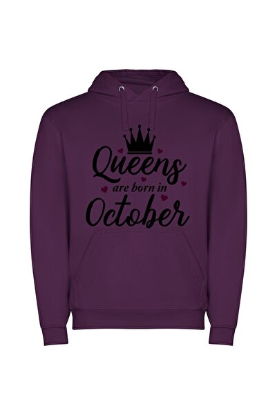 iLovePrints October's Regal Reign Φούτερ με κουκούλα σε χρώμα Μωβ