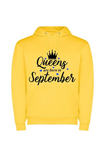 iLovePrints Regal September Queens Φούτερ με κουκούλα σε χρώμα Κίτρινο