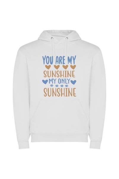 iLovePrints Sunny Love Radiance Bliss Φούτερ με κουκούλα σε χρώμα Λευκό