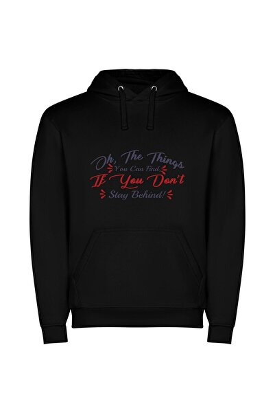 iLovePrints Unleash Life's Hidden Wonders Φούτερ με κουκούλα σε χρώμα Μαύρο