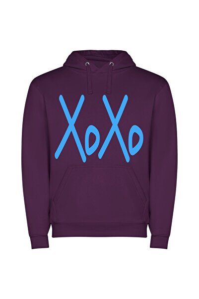 iLovePrints Stylish Logo Collection Φούτερ με κουκούλα σε χρώμα Μωβ