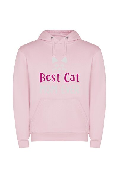iLovePrints Purr-fect Feline Fantasia Φούτερ με κουκούλα σε χρώμα Ροζ