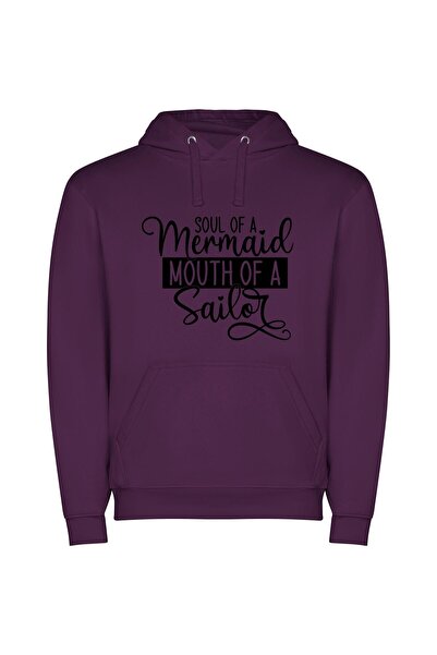iLovePrints Siren's Sailor Soul Φούτερ με κουκούλα σε χρώμα Μωβ