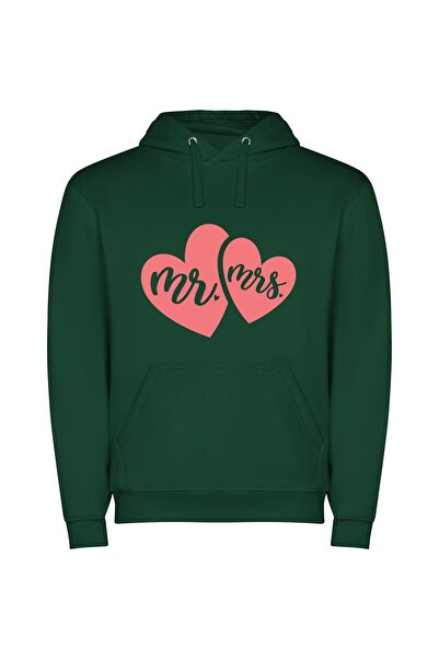 iLovePrints Love's Perfect Union Φούτερ με κουκούλα σε χρώμα Πράσινο