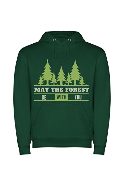 iLovePrints Enchanted Forest Escapade Φούτερ με κουκούλα σε χρώμα Πράσινο