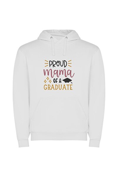 iLovePrints Future Proud Grandma Poster Φούτερ με κουκούλα σε χρώμα Λευκό
