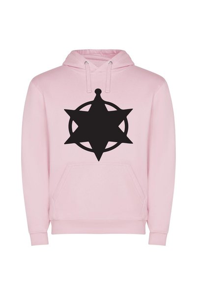 iLovePrints Monochrome Stellar Symbols Φούτερ με κουκούλα σε χρώμα Ροζ