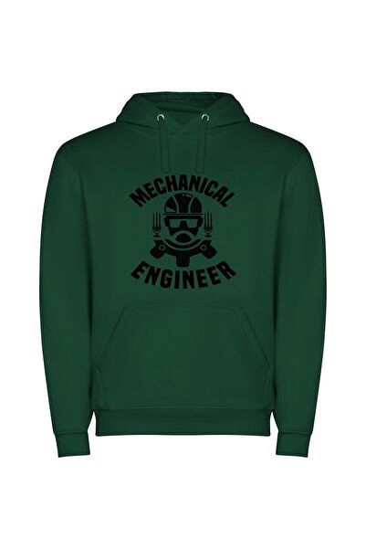 iLovePrints Mechanical Design Maestro Φούτερ με κουκούλα σε χρώμα Πράσινο
