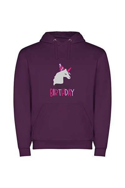 iLovePrints Majestic Birthday Magic Φούτερ με κουκούλα σε χρώμα Μωβ
