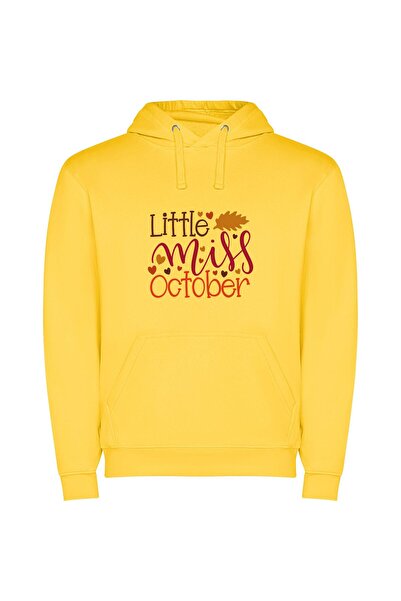 iLovePrints Fanciful October Memories Φούτερ με κουκούλα σε χρώμα Κίτρινο