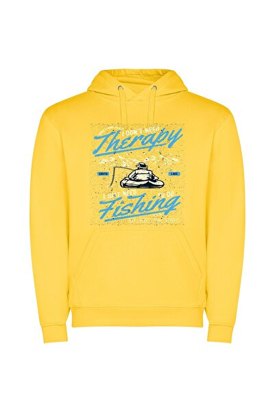 iLovePrints Retro Rafting Adventure Φούτερ με κουκούλα σε χρώμα Κίτρινο