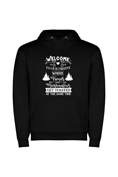 iLovePrints Revamped Toaster Delights Φούτερ με κουκούλα σε χρώμα Μαύρο