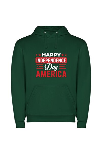 iLovePrints America's Proud Freedom Φούτερ με κουκούλα σε χρώμα Πράσινο