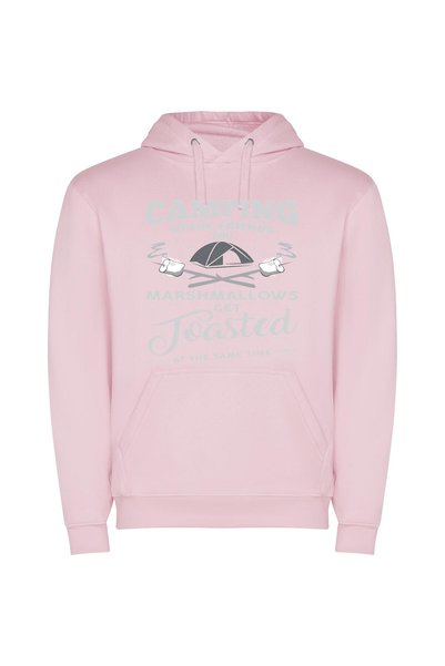 iLovePrints Toasty Campfire Gatherings Φούτερ με κουκούλα σε χρώμα Ροζ