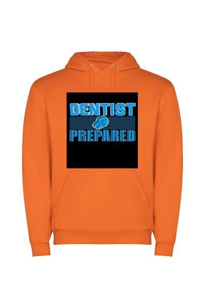 iLovePrints Colorful Dental Dedication Φούτερ με κουκούλα σε χρώμα Πορτοκαλί