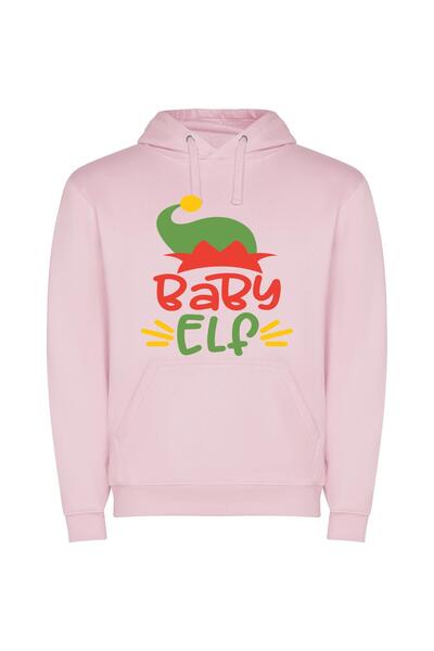 iLovePrints Merry Elf Baby Hat Φούτερ με κουκούλα σε χρώμα Ροζ