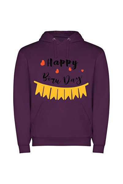 iLovePrints Blissful Adobe Birthday Creation Φούτερ με κουκούλα σε χρώμα Μωβ