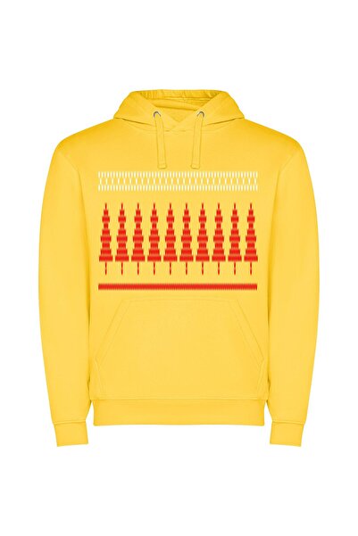 iLovePrints Chic Festive Color Palette Φούτερ με κουκούλα σε χρώμα Κίτρινο