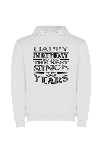 iLovePrints A Timeless Birthday Celebration Φούτερ με κουκούλα σε χρώμα Λευκό