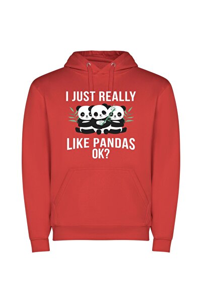 iLovePrints Panda Tower: A Bamboo masterpiece Φούτερ με κουκούλα σε χρώμα Κόκ...