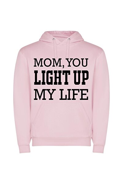 iLovePrints Radiant Mom: Timeless Love Φούτερ με κουκούλα σε χρώμα Ροζ