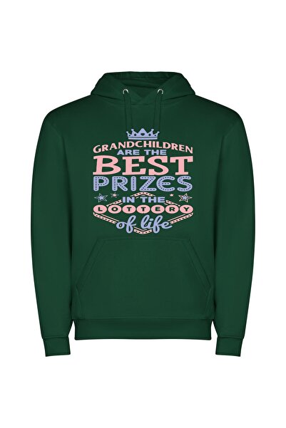 iLovePrints Grand Children: Life's Jackpot Φούτερ με κουκούλα σε χρώμα Πράσινο