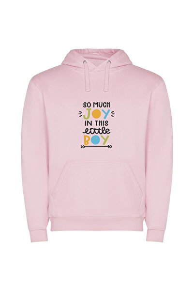iLovePrints Radiant Little Joy Φούτερ με κουκούλα σε χρώμα Ροζ