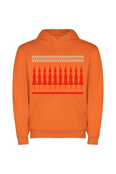 iLovePrints Chic Festive Color Palette Φούτερ με κουκούλα σε χρώμα Πορτοκαλί