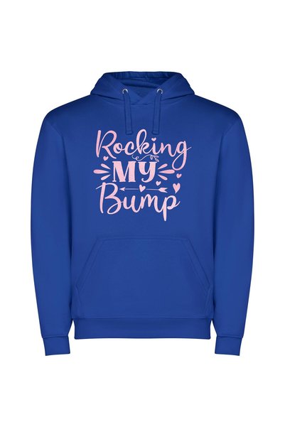 iLovePrints Bump Mapped Elegance Φούτερ με κουκούλα σε χρώμα Μπλε