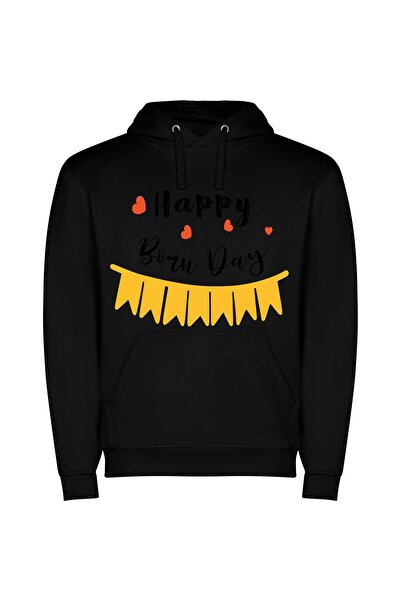 iLovePrints Blissful Adobe Birthday Creation Φούτερ με κουκούλα σε χρώμα Μαύρο