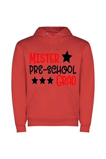 iLovePrints Elite Preschool Branding Φούτερ με κουκούλα σε χρώμα Κόκκινο