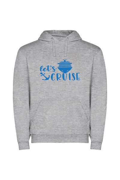 iLovePrints Curious Cruise Control Φούτερ με κουκούλα σε χρώμα Γκρι