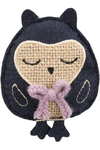 Trixie Owl, fabric, catnip, 11 cm