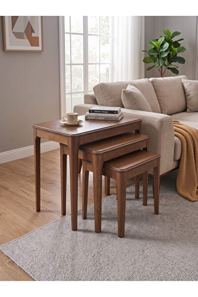 KleinHaus Furniture Soft Zigon Sehpa Seti 3'lü