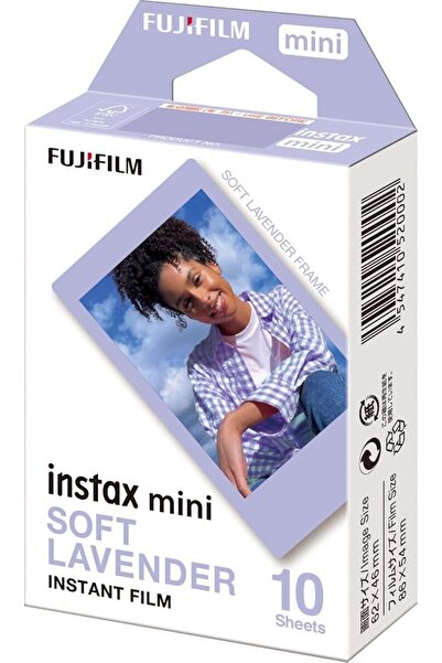 Instax فيلم فوجي فيلم ميني الفوري - حدود بلون اللافندر الناعم (10 لقطات) - ال...