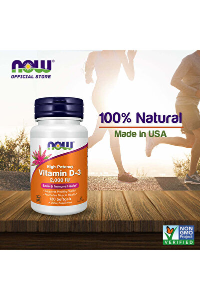 Now Foods Vitamin D3 High Potency 2000 Iu 120 Softgels