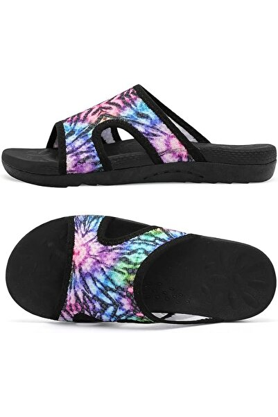 GENERAL L-RUN Womens Slide Sandals Breathable Slip on Plantar Fasciitis Slipp...