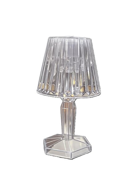 Tatlı Sebep 2'li Şeffaf Kristal Görünümlü Mini LED Masa Lambası – Dekoratif A...