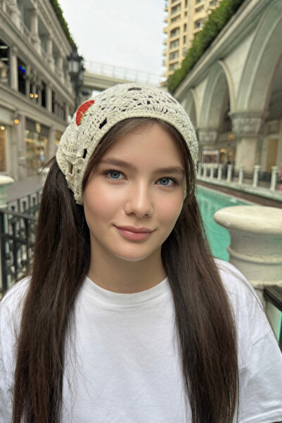 Mollycrush باندانا نسائية صيفية محبوكة مطرزة بالفراولة |   إكسسوارات الشعر ال...