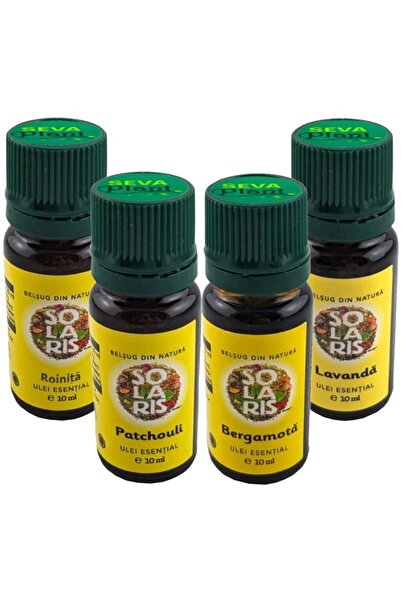 Solaris Plant Kit 4 uleiuri esentiale "Sprijin Psiho-Emotional", Bergamota, L...