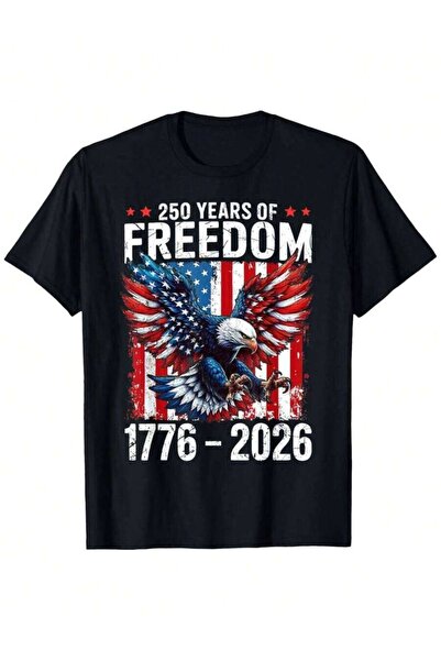 29CUN 250 Years Of Freedom 1776 2026 Patriotic Bald Eagle USA Flag T-Shirt