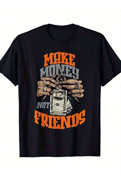 2BIR Make Money Without Making Friends Men's Summer Casual T-Shirt, Comfortab...