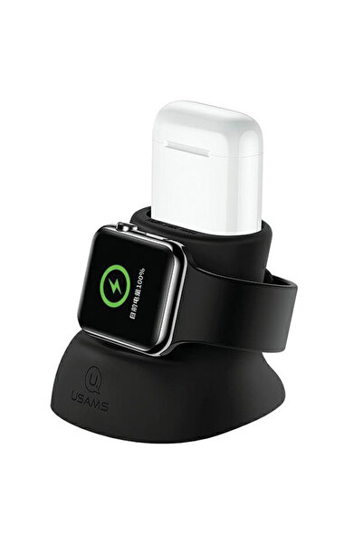 Usams Suport de încărcare 2-în-1 pentru Apple Watch și Airpods, cu design din...