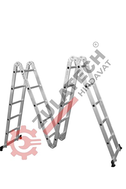 ZULATECH HIRDAVAT 20 Basamak Akrobat Merdiven 570 Cm Katlanır Çok Amaçlı Alüminyum Merdiven