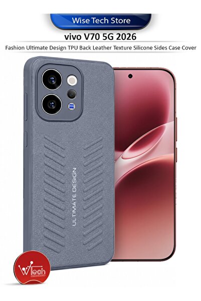 Wtech vivo V70 5G 2026 Fashion Ultimate Design TPU Back Leather Texture Silic...