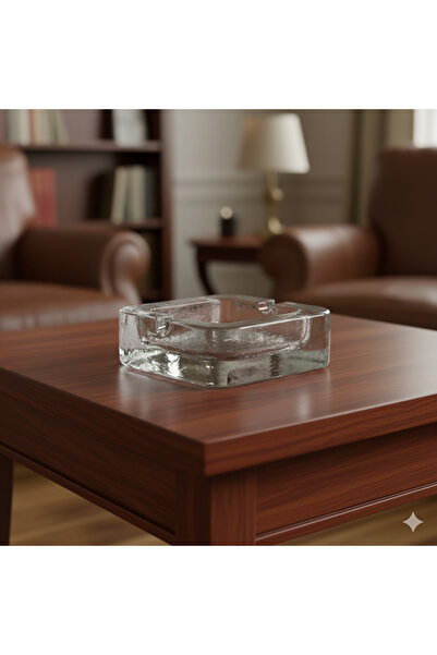 Paşabahçe 25026 Handcrafted Double Groove Ashtray