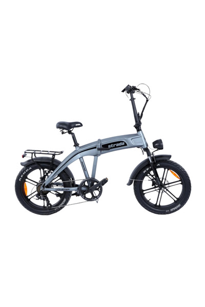 Strada E-Monster 20 Jant Katlanabilir Yüksek Torklu Elektrikli Bisiklet (GRİ)