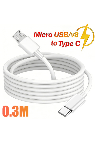 choice2 0.3M 5A USB C To Micro USB Fast Charging Data Cable Type C Male To Mi...